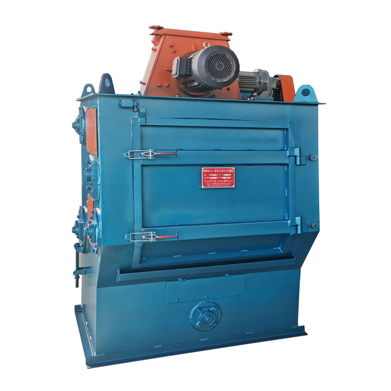 Q32 Tumble Belt Shot Blasting Machine kanggo Kuningan Fitting Cleaning