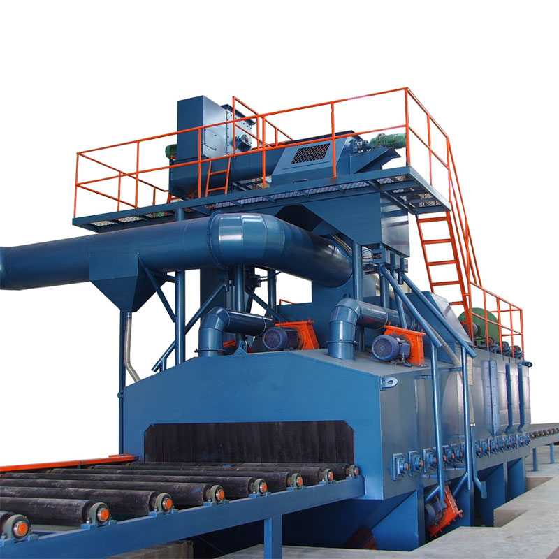 Steel Plate utawa Steel Beam Shot Blasting Machine karo Efisiensi Dhuwur